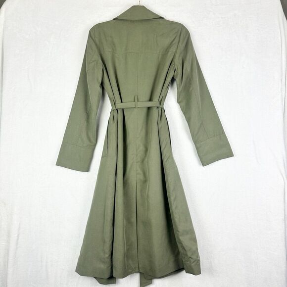 Banana Republic Soft Trench Coat Size XS NEW Desert Thyme Timeless Minimalist - Picture 2 of 6